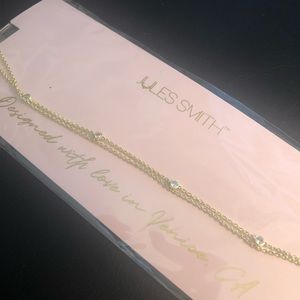 Jules Smith Crimson Gold & Crystal Choker Necklace